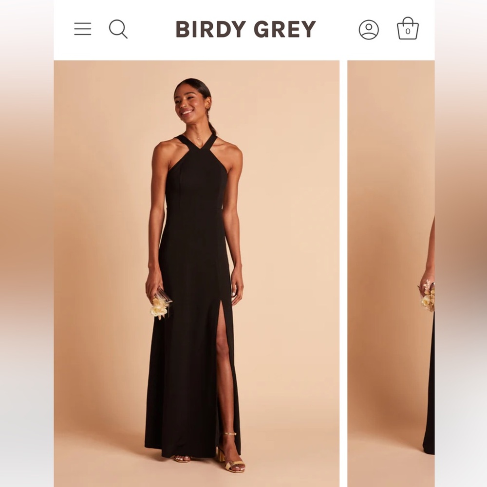 Gene Dress - Black Bridesmaids Crepe